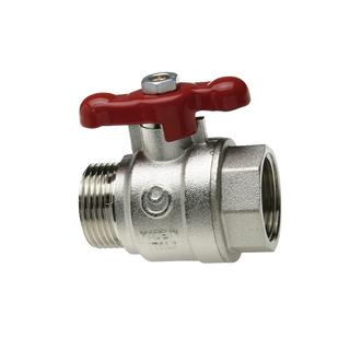 Watts Kugelhahn KFR A 10 DN 10-3/8", Ms, IG/AG, FG rot