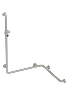 HEWI Duschhandlauf 801 762x1250mm, fe-grau, m Brausest., matt