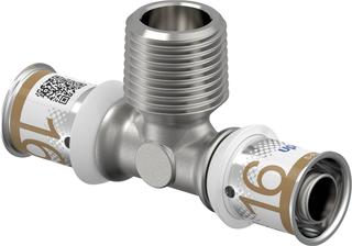 Uponor T-Stück S-Press PLUS 16xR 1/2 AGx16mm