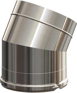 ATEC Bogen PolyClassic +Iron/White 30Grad, DN 200/265, PP, Edelstahl blank