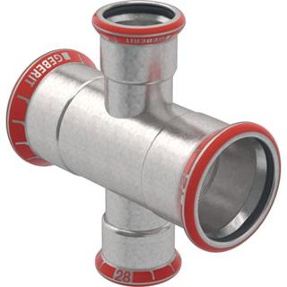 Geberit Kreuzstück Mapress C-Stahl d= 35x28mm, reduziert, außen verzinkt