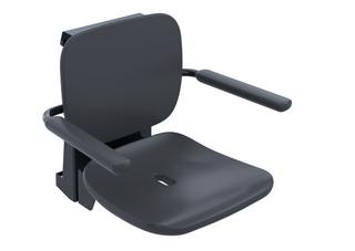 HEWI Einhängesitz Premium 802 LifeSystem m Arm- u. Rücklehne, anthr. hgl/anthr m