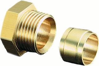 Oventrop Klemmringverschraubung Ofix-Oil 10mm, 2-fach, für Zweistrangfilter