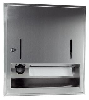 CWS Einbau-Faltpapierspender ObjectLine T. 722, m Seifensp. 500ml, Edelstahl