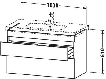 Artikelbild 8 des Artikels „Duravit WT-Unterschrank DuraStyle 100x45,3cm, Ei Nat, 2 SchKa., wandh 100 x 45,3 cm | Eiche natur“