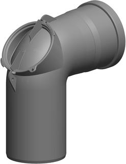 MHG Kontroll-Bogen Atec DN 100, 87Grad, für Abgasleitung