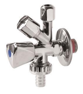 HS Kombi-Eckventil tecHSan+ EB 1/2"x10mm, RV, m SDAG, pol. verchr.