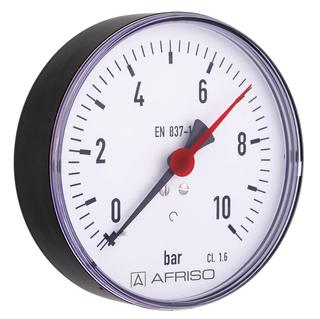 AFRISO Rohrfeder-Standardmanometer RF40 0/4bar G1/8B ax Kl.1,6 D211