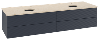 V&B WT-Unterschrank m F-Struktur Antao 160x50cm, HL, WBP botti., md bl. m Lac