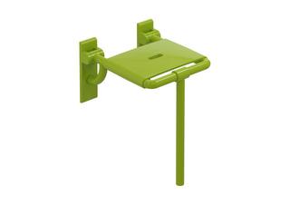HEWI Klappsitz 801 apfelgrün, 345x408mm, mit Stütze