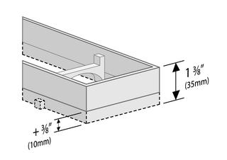 ESS Erhöhter Modulo TAF-Rahmen, 80cm Fliesenstärke max. 30mm