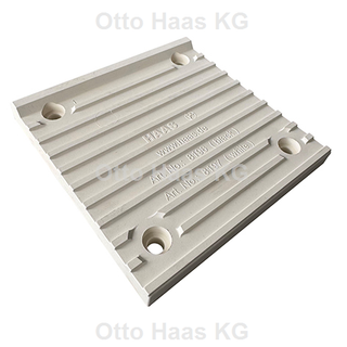 HAAS Schallschutzunterlage 150x150x13mm, Gummi, weiß
