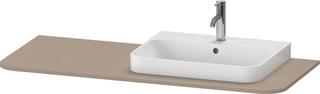 Duravit WT-Konsole Happy D.2 Plus 130x55cm, m 1 Ausschn, Beck. re, leinen