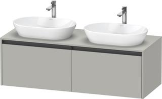 Duravit Waschtisch-Unterschrank Ketho.2 140x55cm, B bs, bg ma, 2 Ausz., wandh