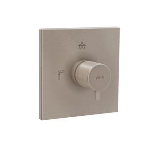 VitrA Fertigmontageset V-Box Flow Square UP-3-Wege Umsteller, Nickel gebürstet