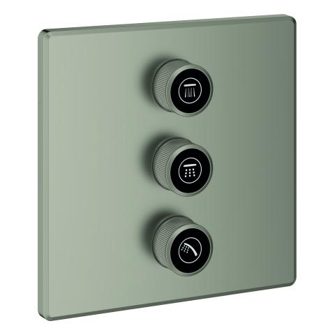 Artikelbild 1 des Artikels „GROHE Fertigset Grohtherm Smartcontrol UP-Ventil, 3-fach, eckig, satin steel satin steel“