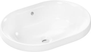 hansgrohe Einbauwaschtisch Xuniva U 550x400mm, o. Hahnl., mit Überlauf, weiß