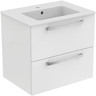 IS Waschtisch-Anlage Eurovit Plus 61x45x56,5cm, Möbelpak., hgl we lackiert