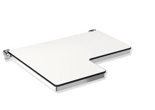 HEWI Duschklappsitz System 900 692x538mm, rechts, L-förmig, poliert
