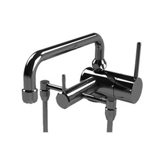 KWC Spültisch-Einhebelmischer Kuri A 200mm, vc, Schwenkausl., 2 U-Spülr.