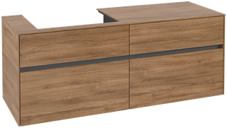 V&B Waschtischunterschrank Collaro 140x54,8x50cm, WT links, kansas oak