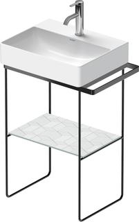 Duravit Metallkonsole DuraSquare 56,5x38cm, bodenstehend, schwarz matt