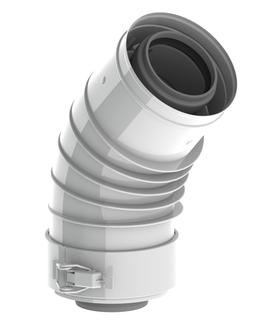 Remeha Bogen DN 80/125, 45Grad, PPS, konzentrisch
