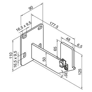 Zehnder Wandkonsole WMORV-R3 für Konvektor, Sonderfarbe