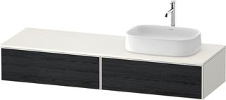 Duravit Waschtisch-Unterschrank Zencha 160x55cm, B re, Ei sw/we matt, Ei beids.