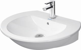 Duravit Waschtisch Darling New 65x55cm, we, m HL, ÜL, Hahnlochbank