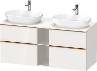 Duravit Waschtisch-Unterschrank D-Neo 140x55cm, 2 SBK, 2 A, B bs, b geb/we hgl
