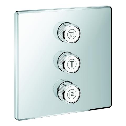 Artikelbild 1 des Artikels „GROHE Fertigset Grohtherm Smartcontrol UP-Ventil, 3-fach, eckig, chrom chrom“