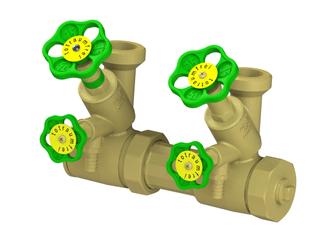 Schlösser ATV-Verteiler 2-f, DN 25, G 1 1/2x1 1/2, nstg Spin.