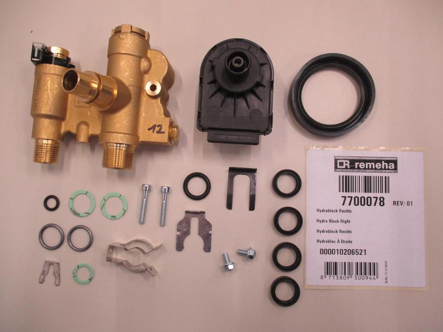 Artikelbild 1 des Artikels „RE Hydroblock rechts+Motor 3Wege Mischer 7700078 “