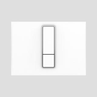 Sanit Betätigungsplatte INEO BRIGHT 2-Mg-Spül., 202/145/10mm, KST, we/we