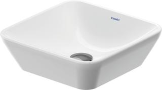 Duravit Aufsatz-Waschtisch D-Neo 40x40cm, o. ÜL, ohne Hahnlochbank, weiß