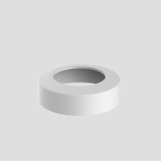 Sanit WC-Flachrosette H = 46mm, DN 100, weiß