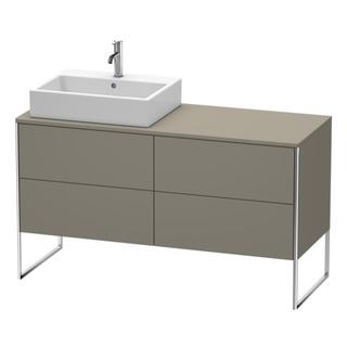 DU WTU XSquare 778x1400x548,bodenstehend flan. Grey SeM,4 SK.,Becken l. ES Ah. bs