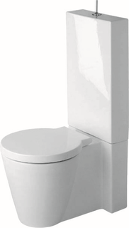 Duravit Stand-Tiefsp.-WC-Kombi Starck 1 41,5x64cm, 4,5 l, Abg. waag./skr., weiß