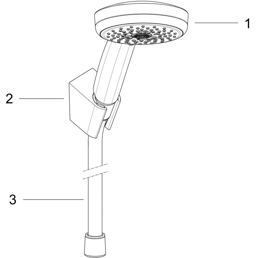 Artikelbild 2 des Artikels „hansgrohe Brauseh-Set Croma 100 Multi 1250mm Brauseschlauch, chrom 1250 mm Brauseschlauch“