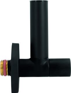 FORMAT Tec Design-Eckventil 1/2"x10mm, sd., MS, ma-sw, Schl.-V 70mm