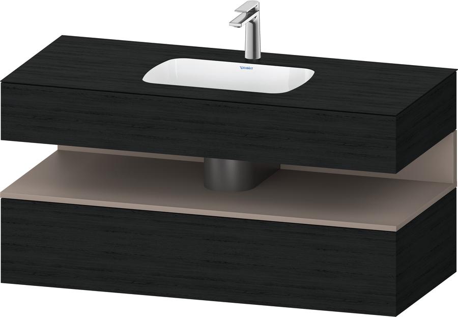 Artikelbild 1 des Artikels „Duravit EinbauWT-Möbel-Set Qatego 120x55x60cm, ba m/Eich sw, Konsolen-WTU 120 x 55 x 60 cm | Basalt matt/Eiche schwarz“