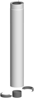 ATEC Kompensator PolyClassic +Iron/White DN 110/160, 940mm, n. kürzb., PP, ES bl