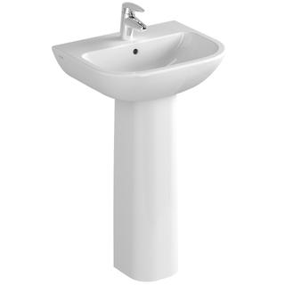VitrA Waschtisch S20 50x42cm, m ÜL, 1 HL mitt., we hochglanz