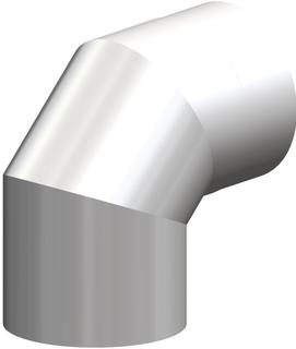 ATEC Bogen PolyClassic +Iron/White 87Grad, DN 110/160, PP, Edelstahl weiß