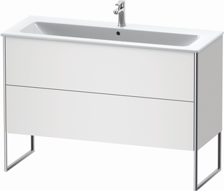 DU WT-Unterbau XSquare, 2 Auszüge, bod. 832x1210x478mm, Weiß Matt ES Nussb