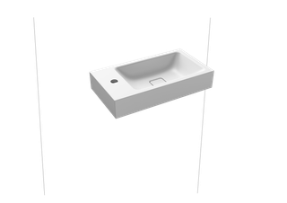 Kaldewei Wand-Waschtisch CONO 3073 55x30cm, o Ü, 1 HL, li, P-E, alp-we ma