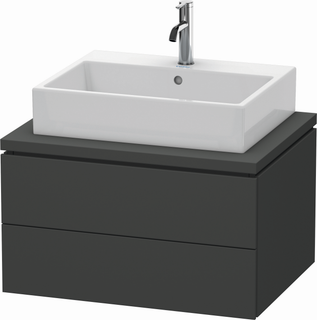 DU WTU für Konsole L-Cube 400x720x547mm 2 Schubkästen, Graphit Matt ES Ahorn