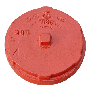 AIPS Endkappe VSH Shurjoint 7160 114,3mm, duktiles Gusseisen, rot