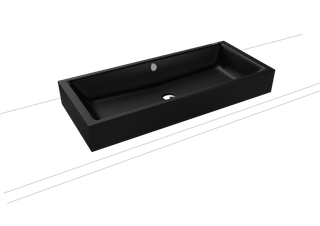 Kaldewei Aufsatzwaschtisch PURO S 3176 90x38,5cmm, o Hahnl., sw, P-E, sw ma 100